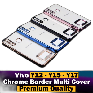 Vivo Y15 Back Cover Soft Multi Chrome Border Camera Protection Cover For Vivo Y15
