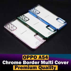 Oppo A54 Back Cover Soft Multi Chrome Border Camera Protection Cover For Oppo A54