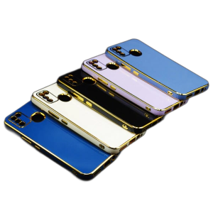 Infinix Smart 5 Back Cover Soft Multi Camera Protection Cover For Infinix Smart 5 - Golden Border