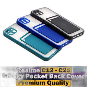 Realme C25s Back Cover Smoky Matte Pocket Style C25s Case For Boys