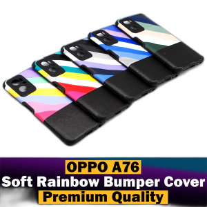 Oppo A76 Back Cover Rainbow Bumper Camera Protection Cover For Oppo A76
