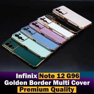 Infinix Note 12 G96 Back Cover Soft Multi Golden Border Camera Protection Cover For Infinix Note 12 G96