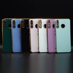 Tecno Spark 4 Back Cover Soft Multi Golden Border Camera Protection Cover For Tecno Spark 4