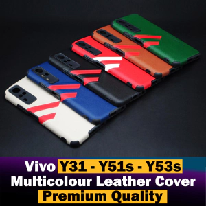 Vivo Y51s Back Cover Soft Multicolour Leather Case For Vivo Y51s