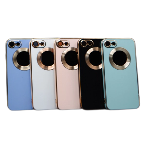 Apple iPhone 7 Back Cover Soft Multi Golden Border Camera Protection Cover For Apple iPhone 7