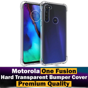 Motorola One Fusion Back Cover Transparent Extra Bumper Anti Shock Hard Crystal Clear Case For Motorola One Fusion