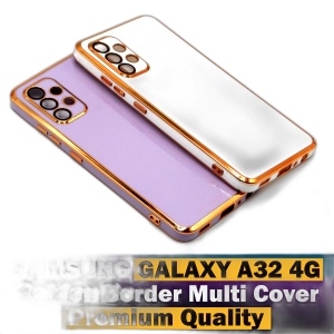 Samsung Galaxy A32 4G Back Cover Soft Multi Golden Border Camera Protection Cover For Samsung Galaxy A32 4G