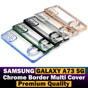 Samsung Galaxy A73 5G Back Cover Soft Multi Chrome Border Camera Protection Cover For Samsung Galaxy A73 5G