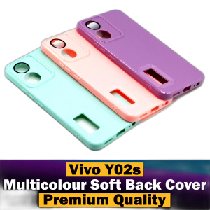 Vivo Y02s Back Cover Multicolour Soft Silicone Case For Vivo Y02s