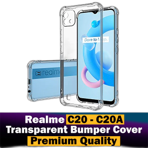 Realme C20A Back Cover Transparent Extra Bumper Anti Shock Soft Crystal Clear Case For Realme C20A