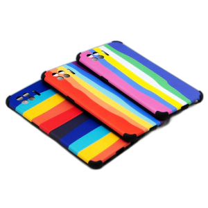 Oppo F17 Back Cover Rainbow Bumper Camera Protection Cover For Oppo F17 - Printed