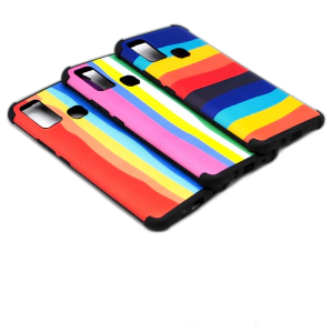 Infinix Hot 9 Play Back Cover Rainbow Printed Bumper Camera Protection Cover For Infinix Hot 9 Play