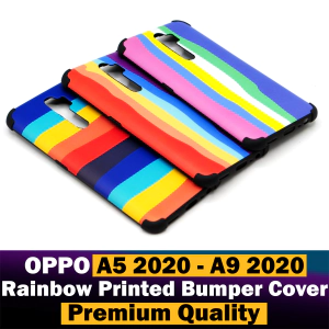 Oppo A5 2020 Back Cover Rainbow Printed Bumper Camera Protection Cover For Oppo A5 2020