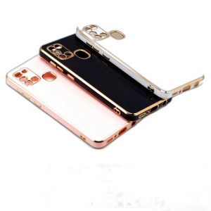 Samsung Galaxy A21s Back Cover Soft Multi Golden Border Camera Protection Cover For Samsung Galaxy A21s