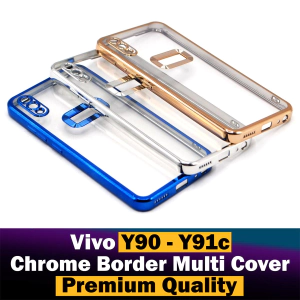 Vivo Y90 Back Cover Soft Multi Chrome Border Camera Protection Cover For Vivo Y90