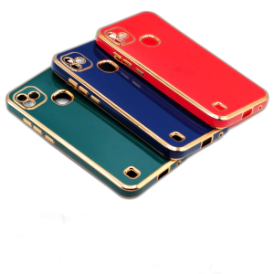 Infinix Smart HD Back Cover Soft Multi Golden Border Camera Protection Cover For Infinix Smart HD