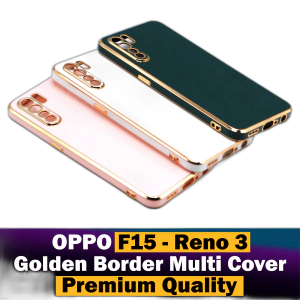 Oppo Reno 3 Back Cover Soft Multi Golden Border Camera Protection Cover For Oppo Reno 3