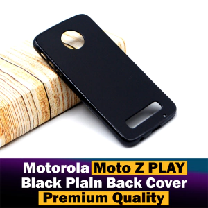 Motorola Moto Z Play Back Cover Soft Plain Black Case For Motorola Moto Z Play