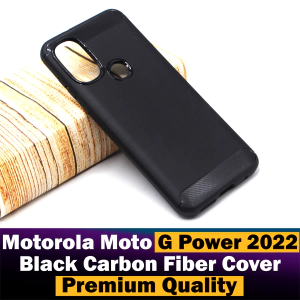 Motorola Moto G Power 2022 Back Cover Black Carbon Fiber Case For Motorola Moto G Power 2022