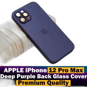 Apple iPhone 12 Pro Max Back Cover Deep Purple Back Glass Case For Apple iPhone 12 Pro Max