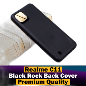 Realme C11 Back Cover Black Soft Rock Style Case For Realme C11