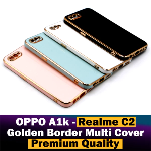 Realme C2 Back Cover Soft Multi Golden Border Camera Protection Cover For Realme C2