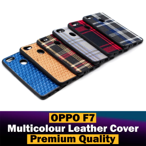 Oppo F7 Back Cover Multicolour Leather Case For Oppo F7