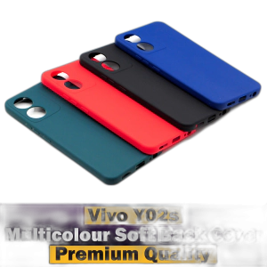 Vivo Y02s Multicolour Soft Back Cover For Vivo Y02s