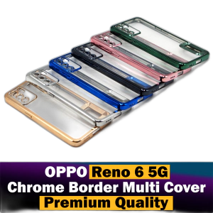 Oppo Reno 6 5G Back Cover Soft Multi Chrome Border Camera Protection Cover For Oppo Reno 6 5G