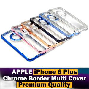 Apple iPhone 6 Plus Back Cover Soft Multi Chrome Border Camera Protection Cover For Apple iPhone 6 Plus