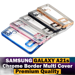 Samsung Galaxy A21s Back Cover Soft Multi Chrome Border Camera Protection Cover For Samsung Galaxy A21s