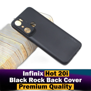 Infinix Hot 20i Back Cover Black Soft Rock Style Case For Infinix Hot 20i