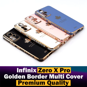 Infinix Zero X Pro Back Cover Soft Multi Golden Border Camera Protection Cover For Infinix Zero X Pro