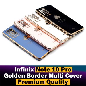 Infinix Note 10 Pro Back Cover Soft Multi Golden Border Camera Protection Cover For Infinix Note 10 Pro