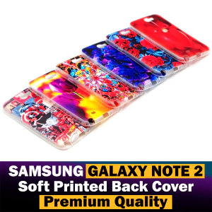 Samsung Galaxy Note 2 Back Cover Multicolour Soft Silicon Printed Case For Samsung Note 2