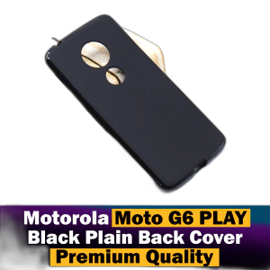 Motorola Moto G6 Play Back Cover Soft Plain Black Case For Moto G6 Play