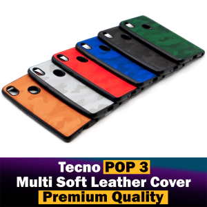 Tecno Pop 3 Back Cover Multicolour Soft Leather Case For Tecno Pop 3