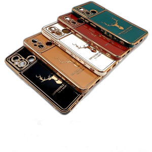 Xiaomi Redmi 12C Back Cover Soft Multi Golden Border Camera Protection Cover For Xiaomi Redmi 12C