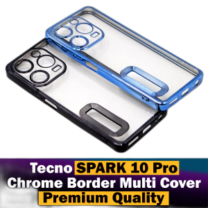 Tecno Spark 10 Pro Back Cover Soft Multi Chrome Border Camera Protection Cover For Tecno Spark 10 Pro