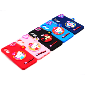 Vivo Y02s Back Cover Hello Kitty Braslate Chain Soft Case For Vivo Y02s