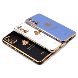 Samsung Galaxy S20 Back Cover Soft Multi Golden Border Camera Protection Cover For Samsung S20