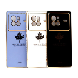 Vivo X80 Back Cover Soft Multi Golden Border Camera Protection Cover For Vivo X80