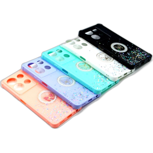 Infinix Note 30 Back Cover Mulitcolour Ladies Glitter Cover For Infinix Note 30