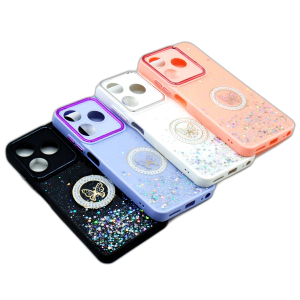 Tecno Spark 10C Back Cover Mulitcolour Ladies Cover For Spark 10C - Glitter