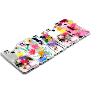 Xiaomi Redmi 10C Back Cover Stylish Fancy Case For Redmi 10C - Glitter Flower