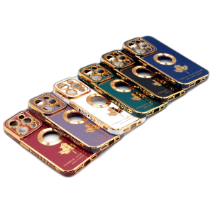 Apple iPhone 15 Pro Back Cover Soft Multi Camera Protection Cover For iPhone 15 Pro - Golden Border