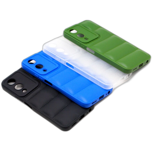 Vivo Y17s Back Cover Multicolour Soft Puff Case For Vivo Y17s