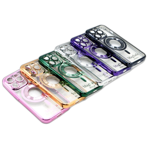 Apple iPhone 15 Pro Back Cover Soft Multi Chrome Border Camera Protection Cover For iPhone 15 Pro