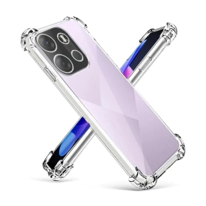 Tecno Pop 8 Back Cover Transparent Extra Bumper Anti Shock Soft Crystal Clear Case For Pop 8