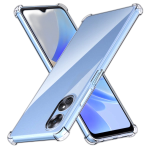 Oppo A17 Back Cover Transparent Extra Bumper Anti Shock Soft Crystal Clear Case For A17